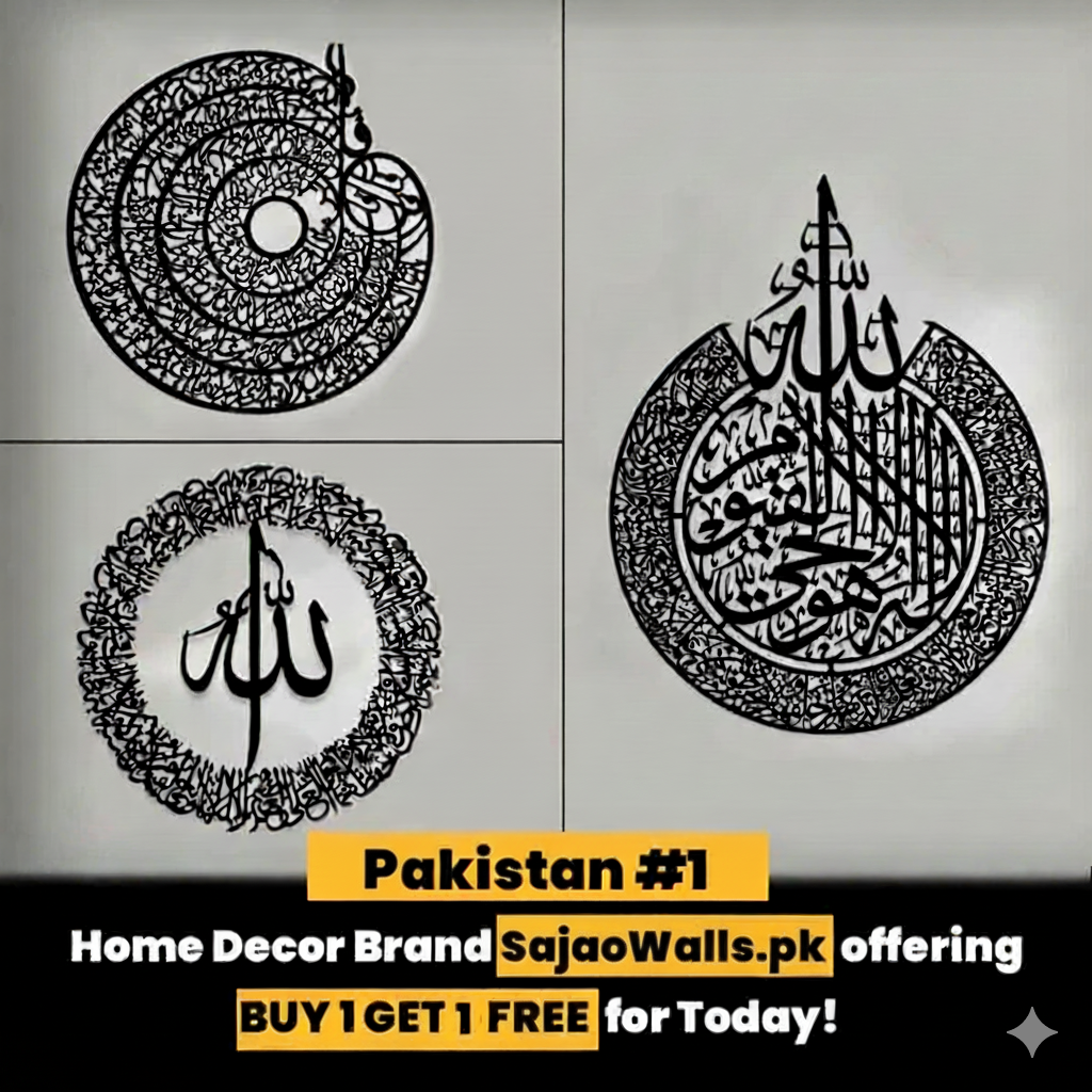 Summer Sale Buy 1 Get 1 free Calligraphy Large Size 24x24 Inches Each