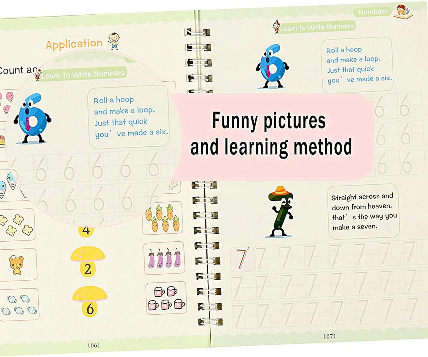 Kids Magic Practice Book Set of 4-Kids learning for Home and school with 10 refill pens